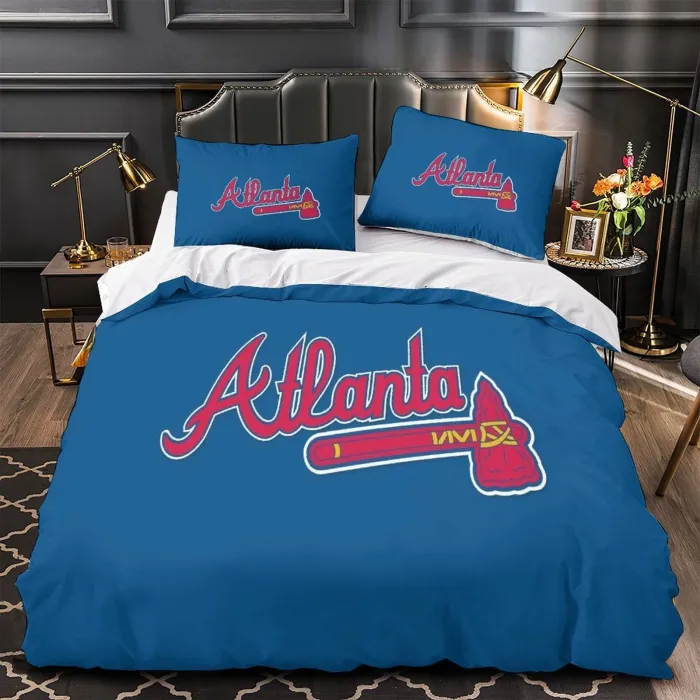 Atlanta Braves Bedding Set Quilt Cover Without Filler