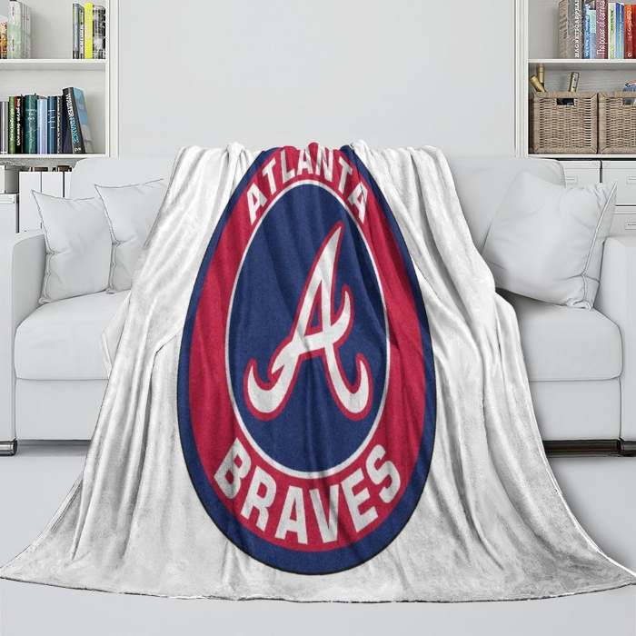 Atlanta Braves Blanket Flannel Throw Room Decoration