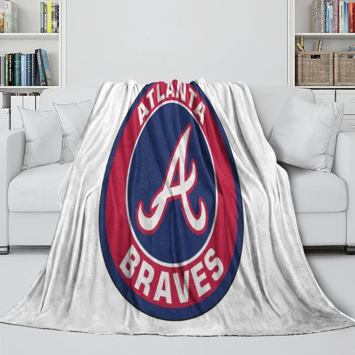 Atlanta Braves Blanket Flannel Throw Room Decoration
