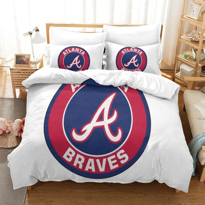 Atlanta Braves Bedding Set Quilt Cover Without Filler
