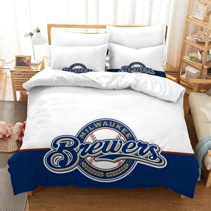 Milwaukee Brewers Bedding Set Quilt Cover Without Filler
