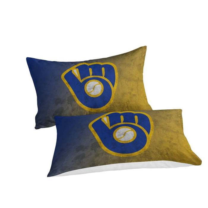 Milwaukee Brewers Bedding Set Quilt Cover Without Filler