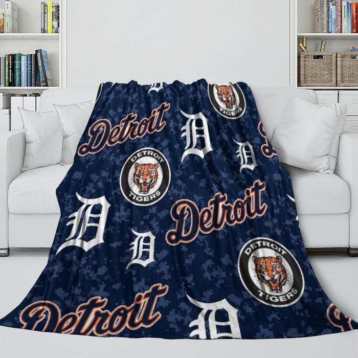 Detroit Tigers Blanket Flannel Throw Room Decoration