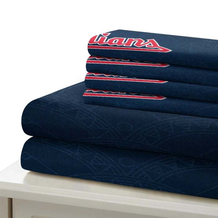 Cleveland Guardians Bedding Set Quilt Cover Without Filler