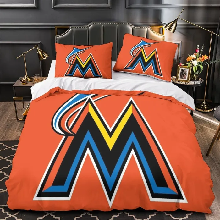 Miami Marlins Bedding Set Quilt Cover Without Filler