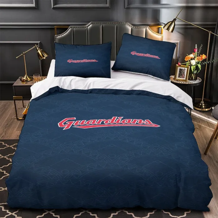 Cleveland Guardians Bedding Set Quilt Cover Without Filler