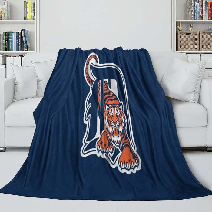 Detroit Tigers Blanket Flannel Throw Room Decoration