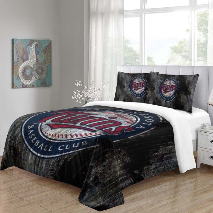 Minnesota Twins Bedding Set Quilt Cover Without Filler