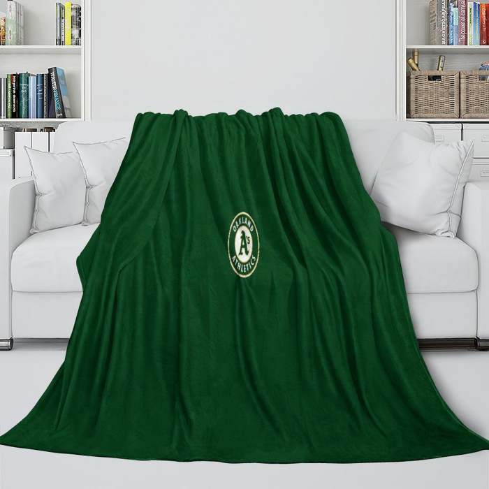 Oakland Athletics Blanket Flannel Throw Room Decoration