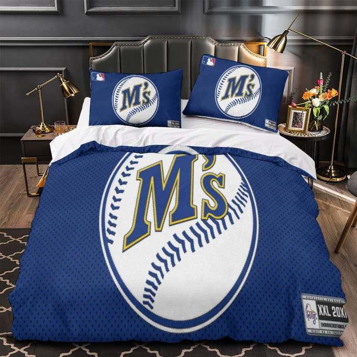Seattle Mariners Bedding Set Quilt Cover Without Filler
