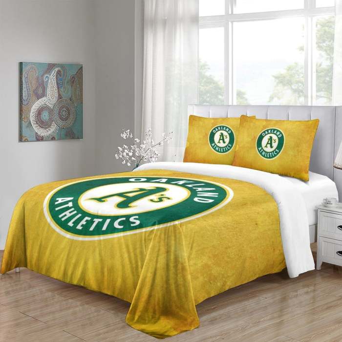 Oakland Athletics Bedding Set Quilt Cover Without Filler