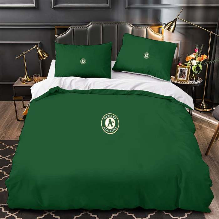 Oakland Athletics Bedding Set Quilt Cover Without Filler