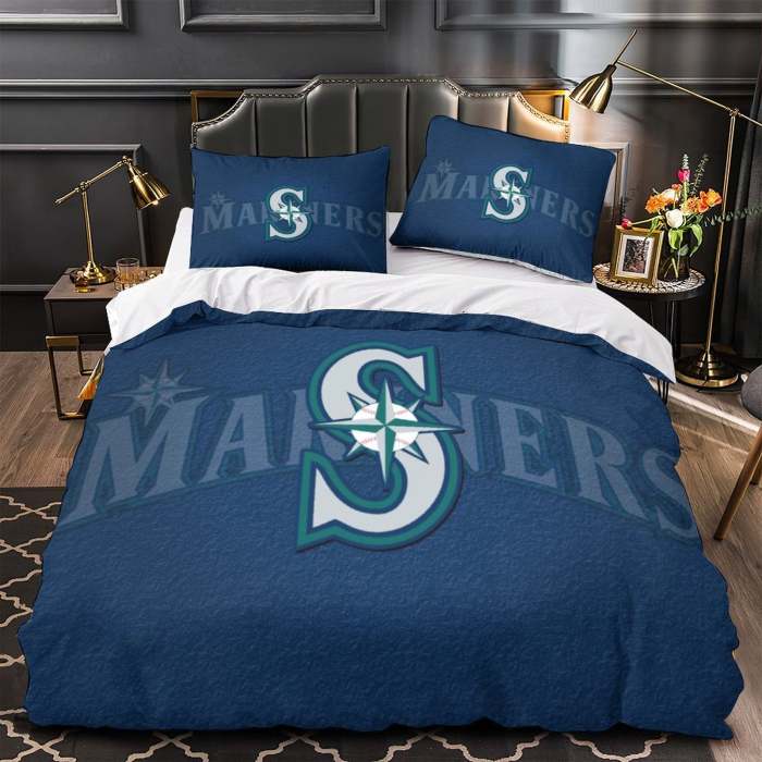 Seattle Mariners Bedding Set Quilt Cover Without Filler