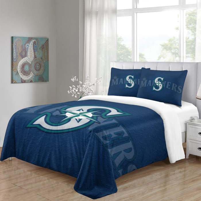 Seattle Mariners Bedding Set Quilt Cover Without Filler