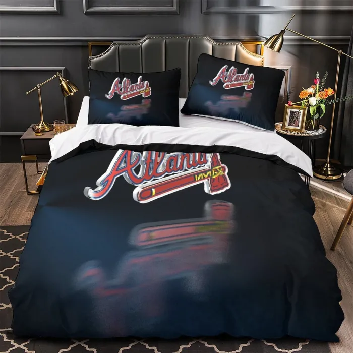 Atlanta Braves Bedding Set Quilt Cover Without Filler