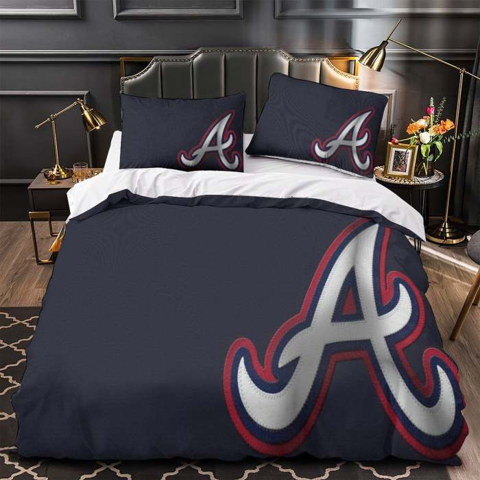 Atlanta Braves Bedding Set Quilt Cover Without Filler