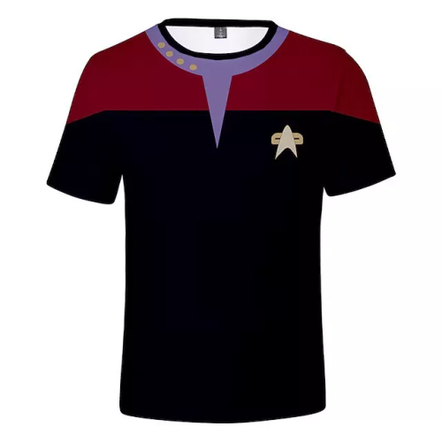 Star Trek The Next Generation Captain Picard 3D T-Shirts Dsn Starfleet Sports Fitness Top