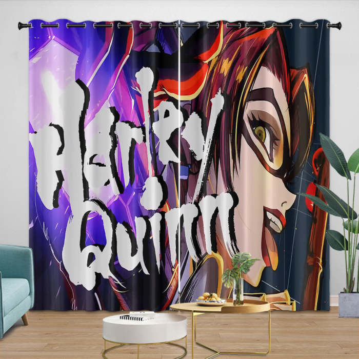 Batman Ninja Pattern Curtains Blackout Window Drapes