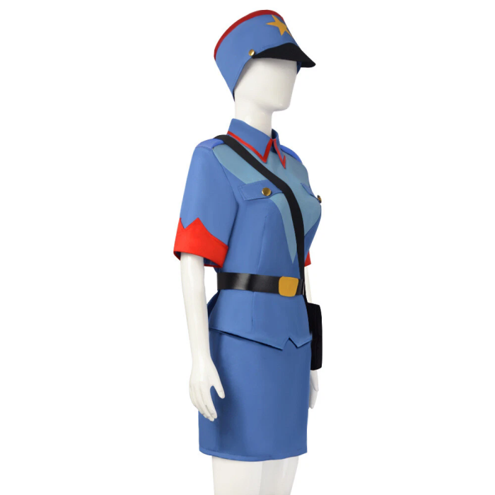 Pocket Monster Officer Jenny Uniform Dress Hat Cosplay Costume Halloween Suits