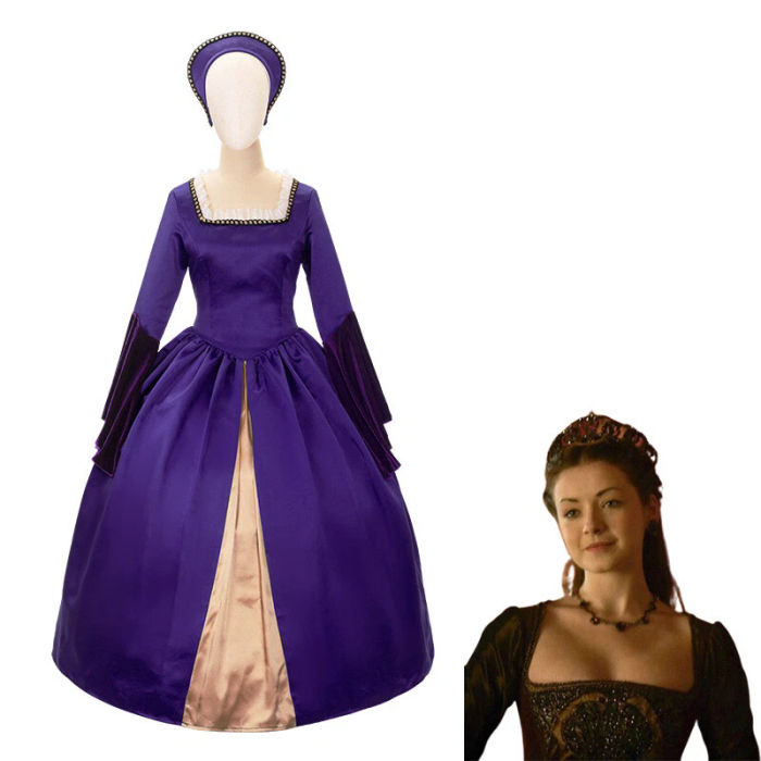 The Tudors Princess Mary Dress Halloween Carnival Suits Vintage Cosplay Costume