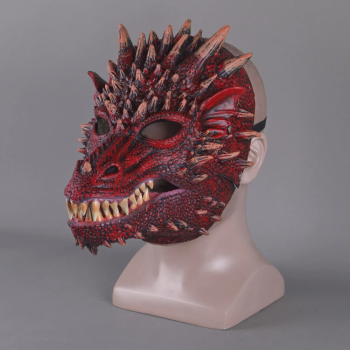 Open Moving Mouth Dragon Dinoaur Masks Cosplay Animal Fancy Dress Headwear Props