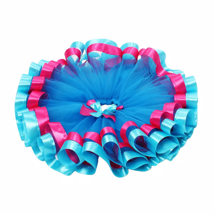 Trolls Princess Poppy Kids Skirt Headband Halloween Cosplay Girls Tutu Skirts