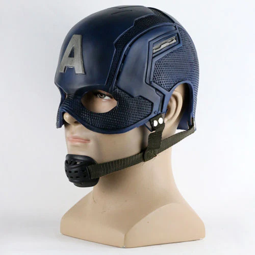 Captain America Helmet Steve Rogers Helmet Cosplay Superhero Mask Prop Hard Pvc