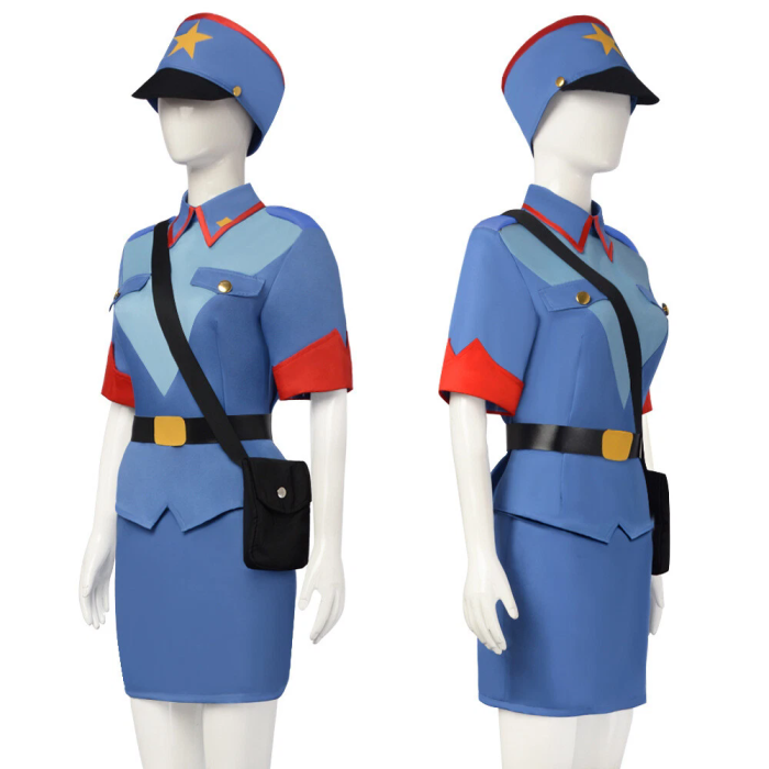 Pocket Monster Officer Jenny Uniform Dress Hat Cosplay Costume Halloween Suits