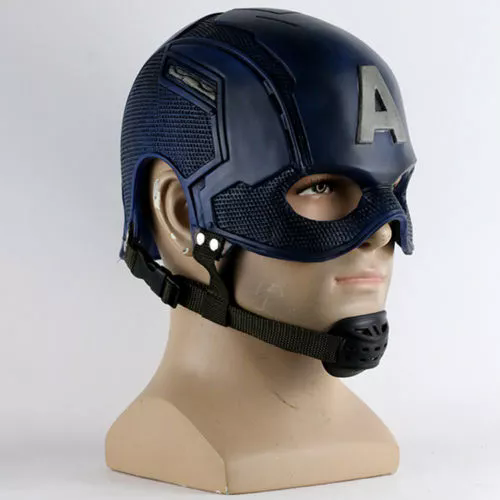 Captain America Helmet Steve Rogers Helmet Cosplay Superhero Mask Prop Hard Pvc