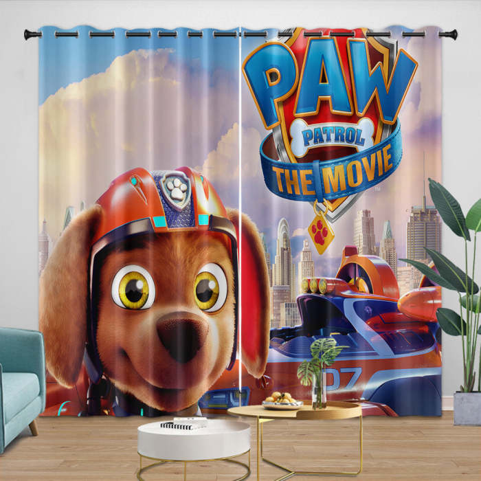 Paw Patrol The Movie Curtains Blackout Window Drapes Kids Room Decoration