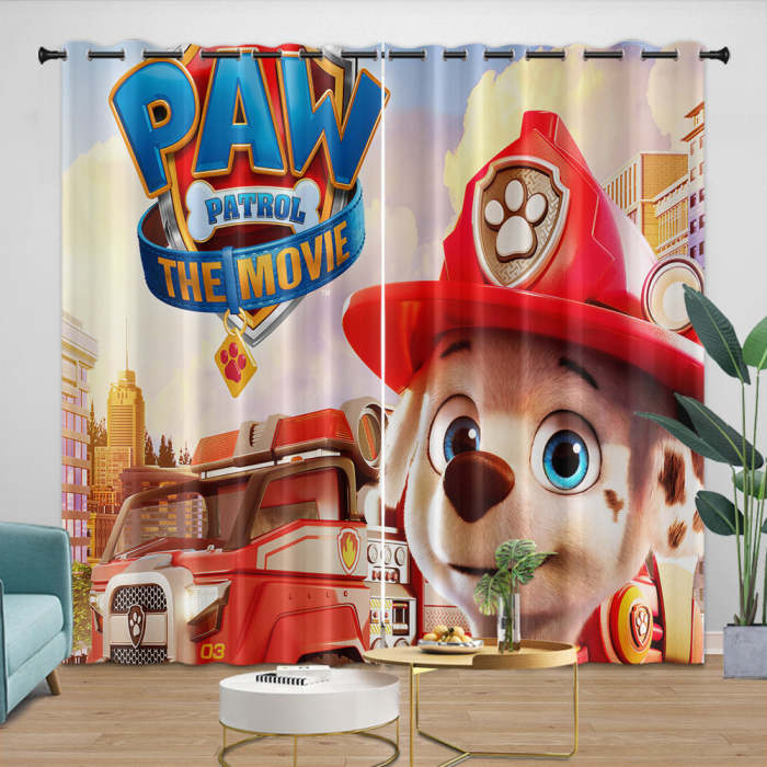 Paw Patrol The Movie Curtains Blackout Window Drapes Room Decoration