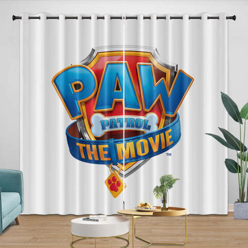 Paw Patrol The Movie Curtains Blackout Window Drapes Kids Room Decoration