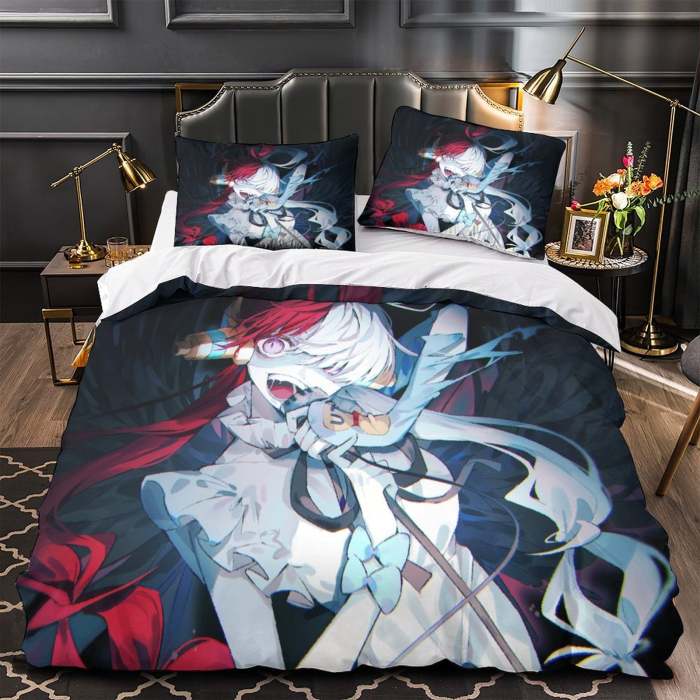 One Piece Film Red Bedding Set Kids Quilt Duvet Cover Without Filler