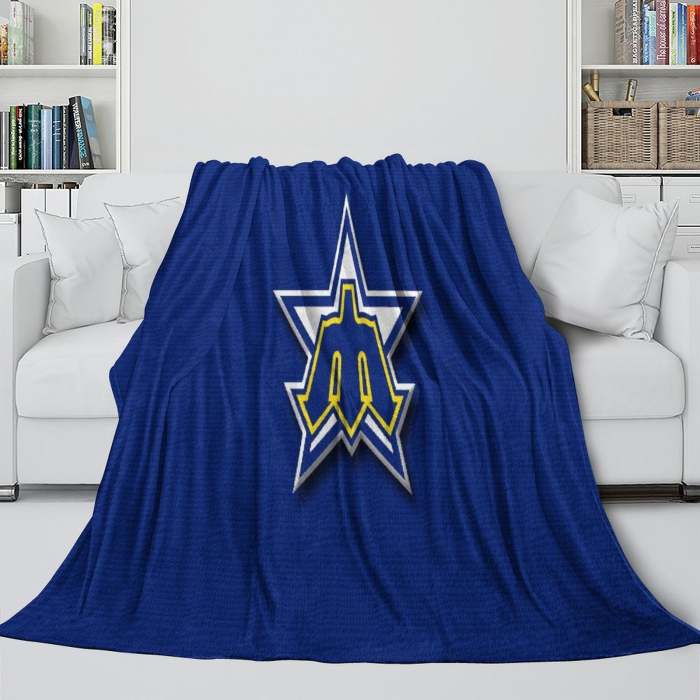 Seattle Mariners Blanket Flannel Throw Room Decoration