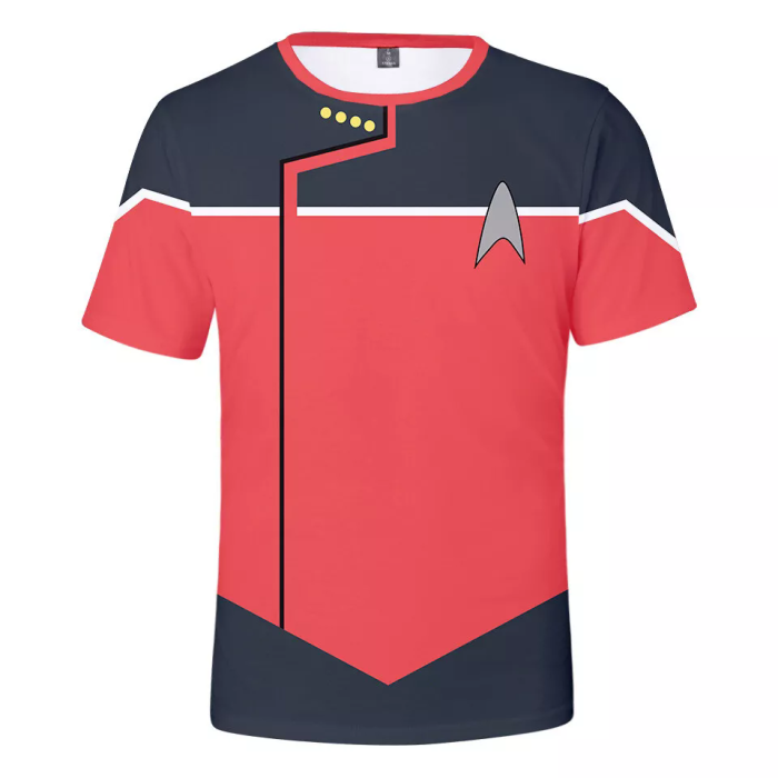 Star Trek The Next Generation Captain Picard 3D T-Shirts Dsn Starfleet Sports Fitness Top