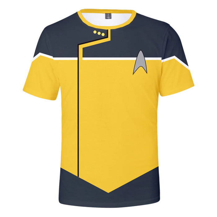 Star Trek The Next Generation Captain Picard 3D T-Shirts Dsn Starfleet Sports Fitness Top