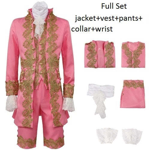 Cosplay Victorian Medieval Gothic Prince Embroidery Costumes Steampunk Suits