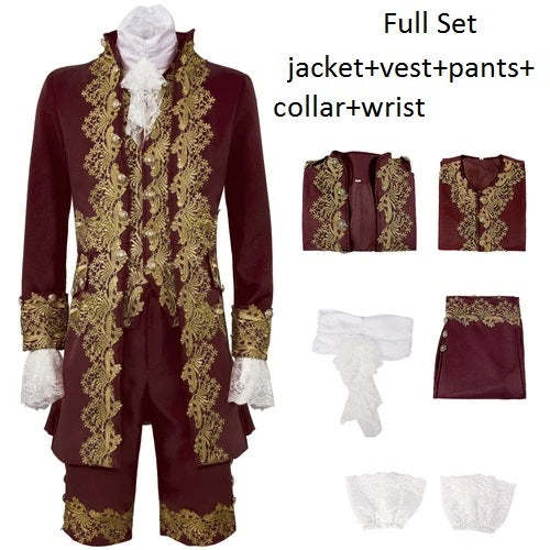 Cosplay Victorian Medieval Gothic Prince Embroidery Costumes Steampunk Suits