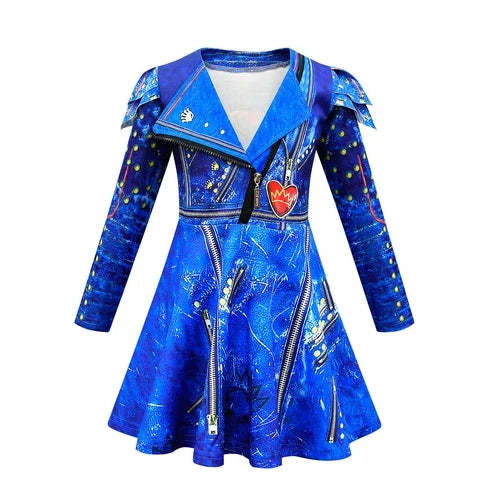 Descendants 3 Evie Kids Girls Skirt Pants Wigs Cosplay Fancy Dress Costume Suits