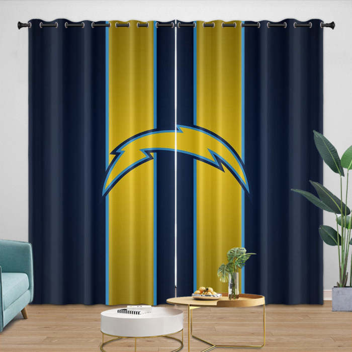 Los Angeles Chargers Curtains Blackout Window Drapes Room Decoration