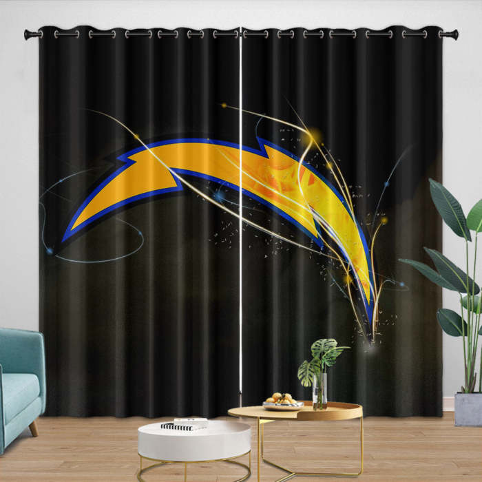 Los Angeles Chargers Curtains Blackout Window Drapes Room Decoration