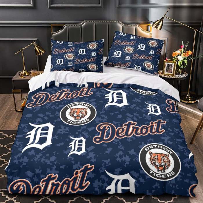 Detroit Tigers Bedding Set Quilt Cover Without Filler