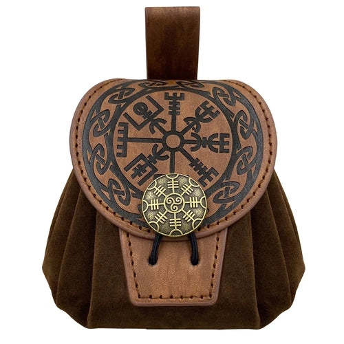 Retro Medieval Renaissance Viking Belt Pouch Coin Purse Waist Bags Waist Pack Pu