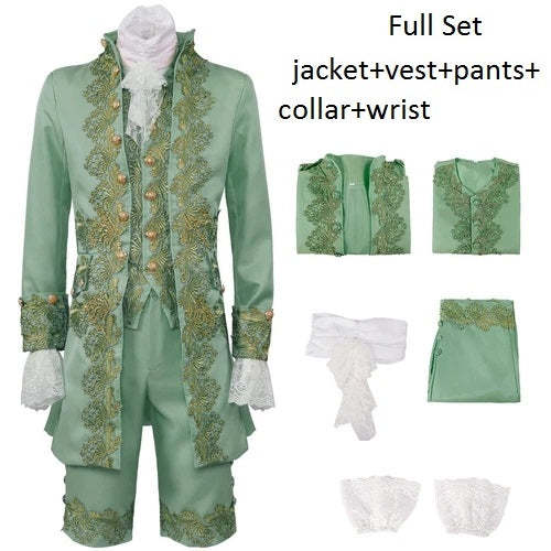 Cosplay Victorian Medieval Gothic Prince Embroidery Costumes Steampunk Suits