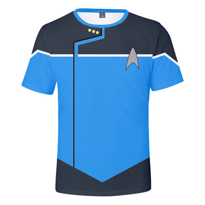 Star Trek The Next Generation Captain Picard 3D T-Shirts Dsn Starfleet Sports Fitness Top