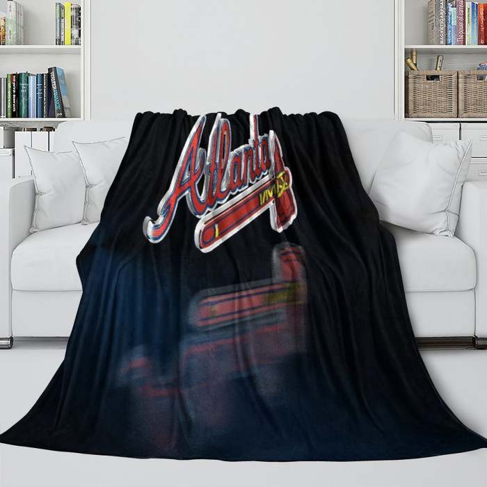 Atlanta Braves Blanket Flannel Throw Room Decoration