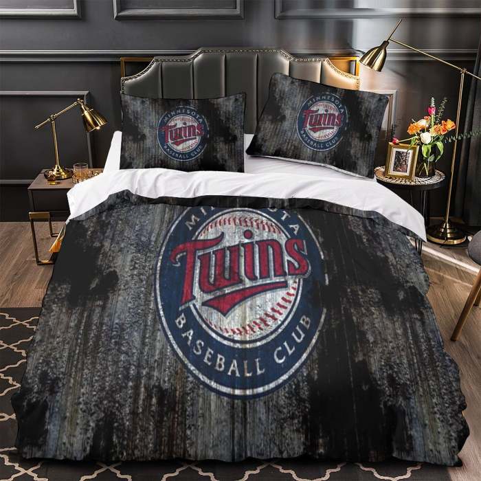 Minnesota Twins Bedding Set Quilt Cover Without Filler