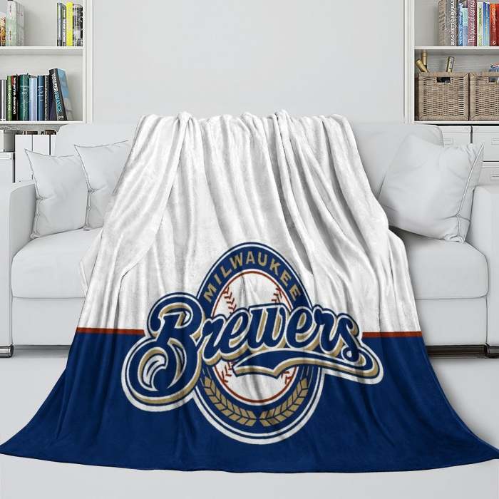 Milwaukee Brewers Blanket Flannel Throw Room Decoration