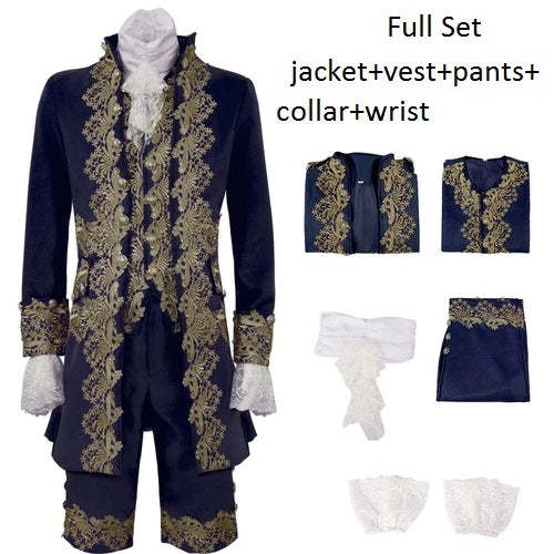 Cosplay Victorian Medieval Gothic Prince Embroidery Costumes Steampunk Suits