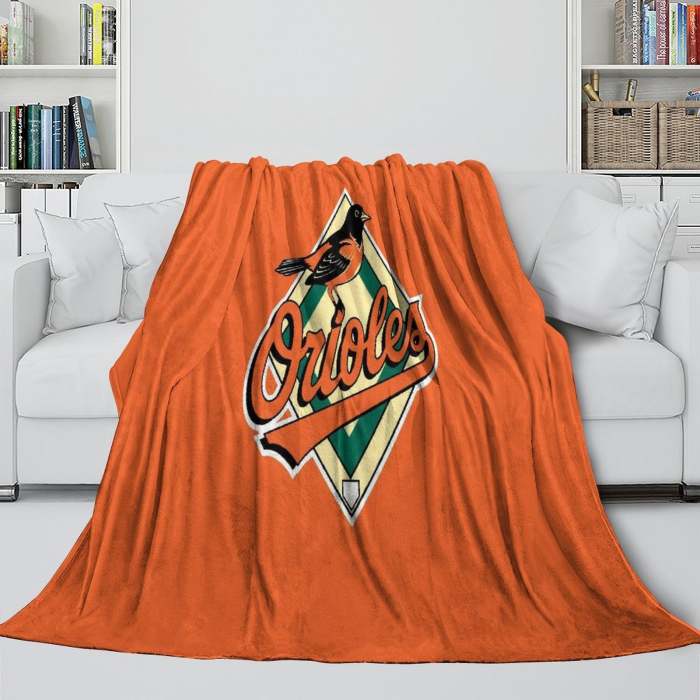 Baltimore Orioles Blanket Flannel Throw Room Decoration